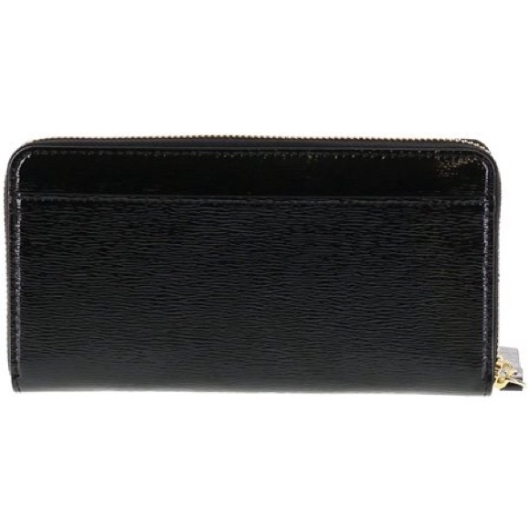 Kate Spade New York Bixby Place Neda Patent Leather Zip Around Wallet - Black - Picture 3 of 4